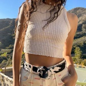 LISA SAYS GAH Mel baby tank in ivory MEDIUM